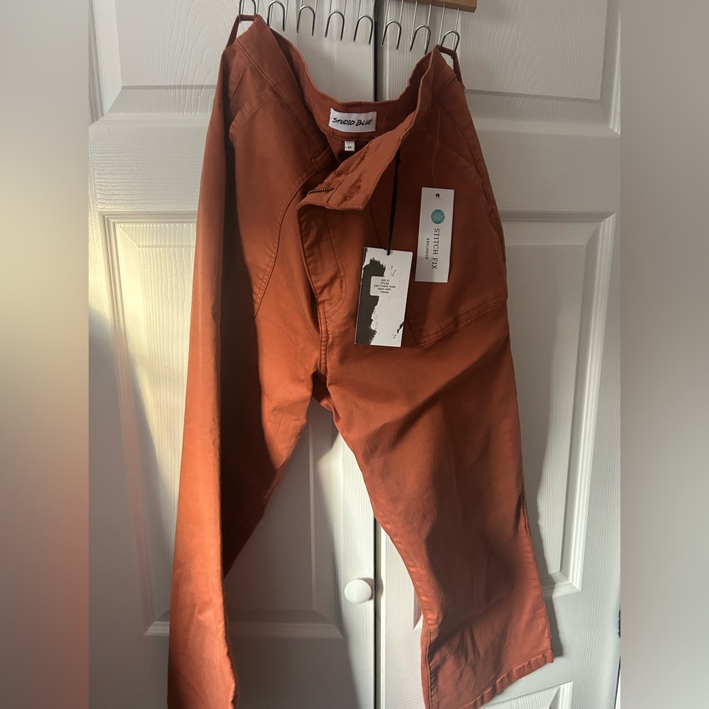 Studio Blue Terracotta Wide Leg Utility Pant